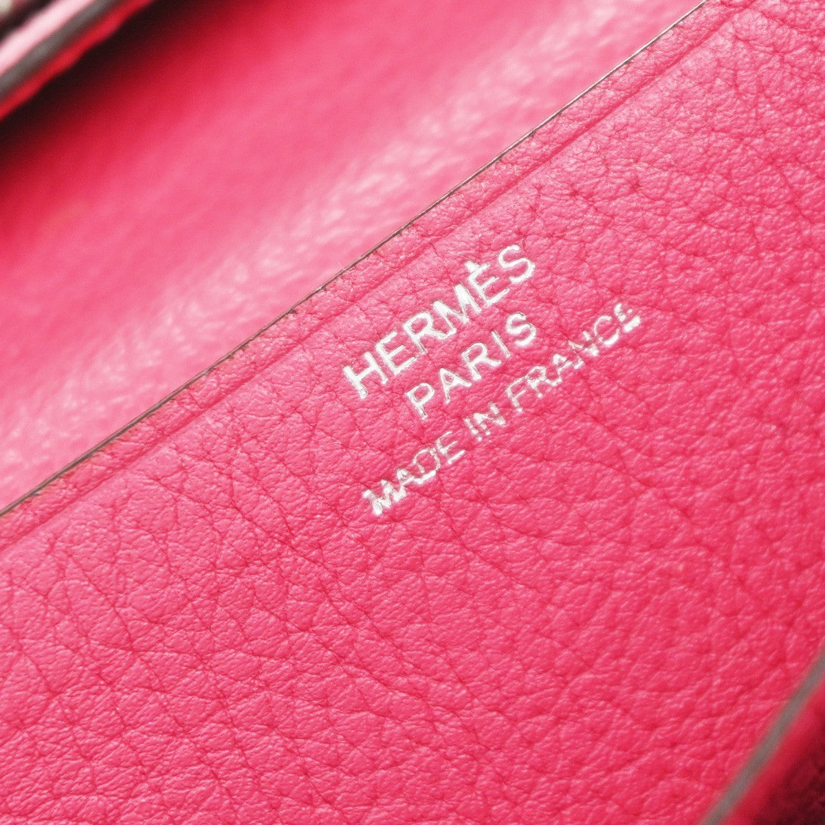 HERMES Bearn Bicolor Long Bifold Wallet Leather Brown Pink 80RP164