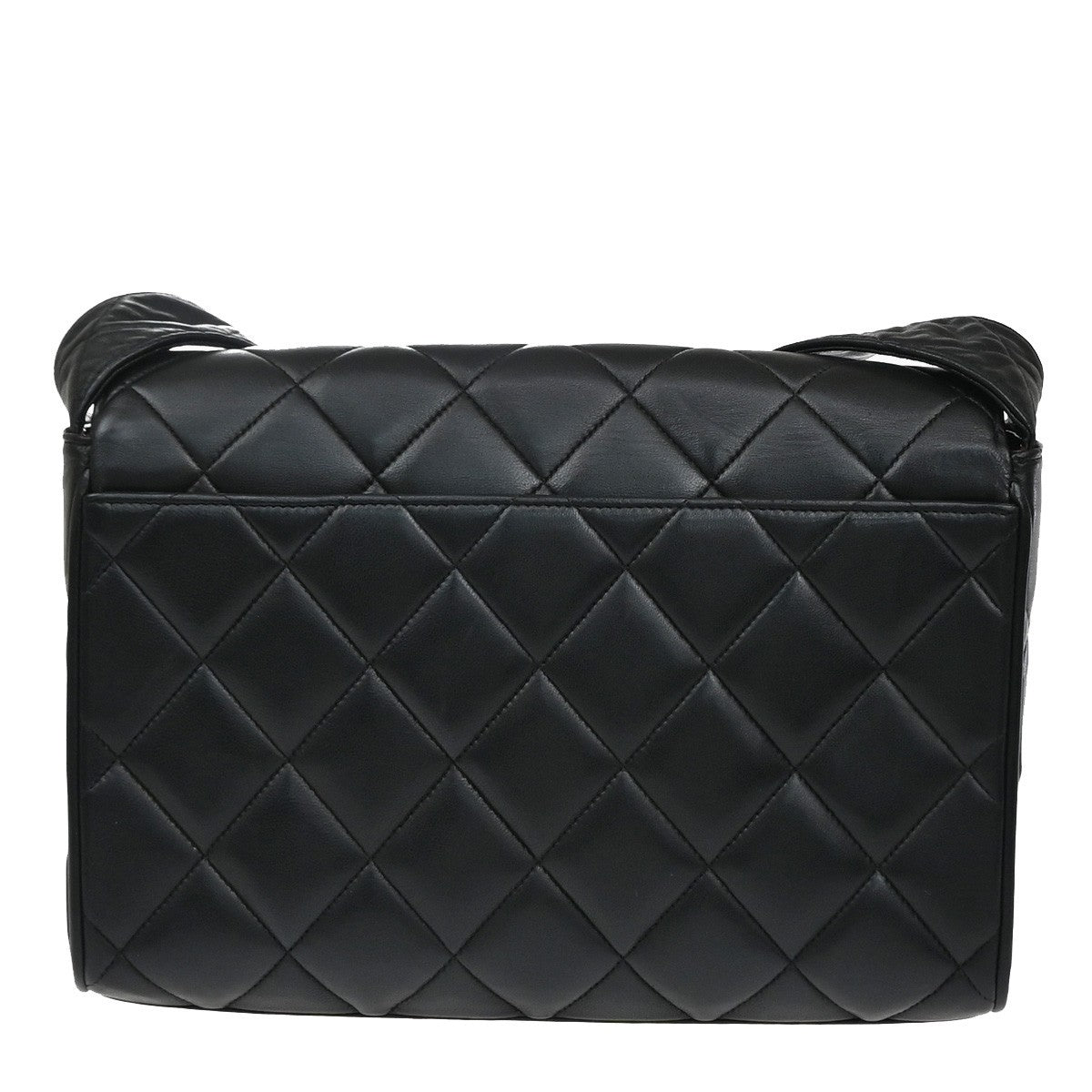 CHANEL CC Matelasse 25 Shoulder Bag Leather Black Vintage 359RP170