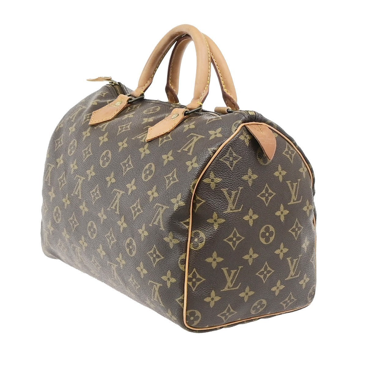 LOUIS VUITTON Speedy 30 Travel Hand Bag Monogram Leather Brown M41526 20KD153