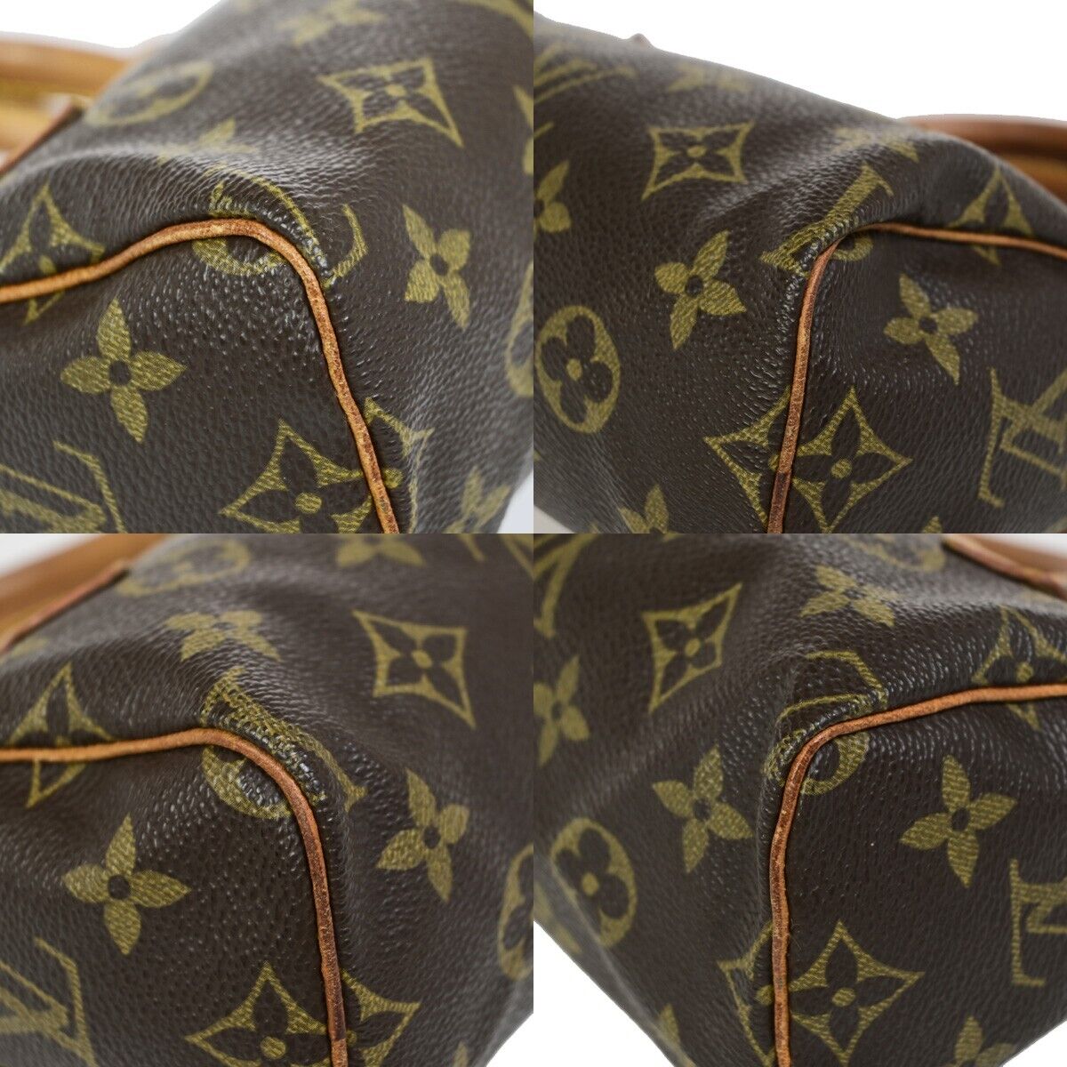 LOUIS VUITTON Mini Speedy Hand Bag Monogram Leather Brown France M41534 70EC596