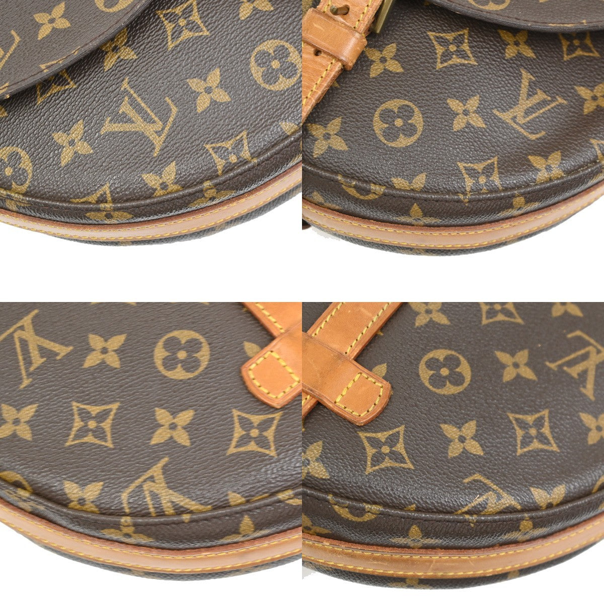 LOUIS VUITTON Chantilly GM Shoulder Bag Monogram Leather Brown M51232 34PA058