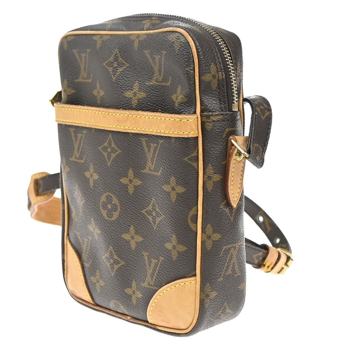 LOUIS VUITTON Danube Shoulder Bag Monogram Leather Brown France M45266 34EG291