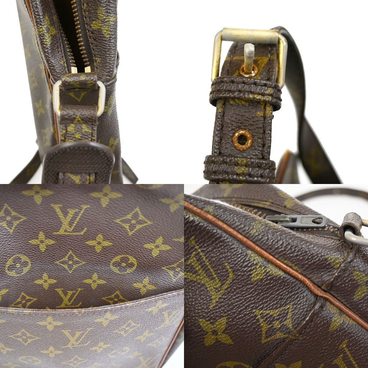 LOUIS VUITTON Petit Marceau Shoulder Bag Monogram Leather Brown M40264 04EE194