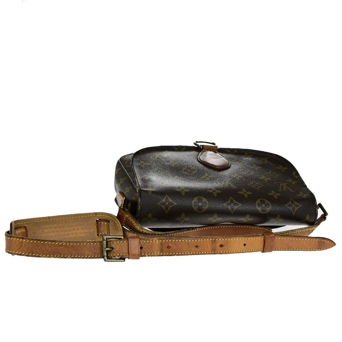 LOUIS VUITTON Saint Cloud GM Shoulder Bag Monogram Leather Brown M51242 69YG707