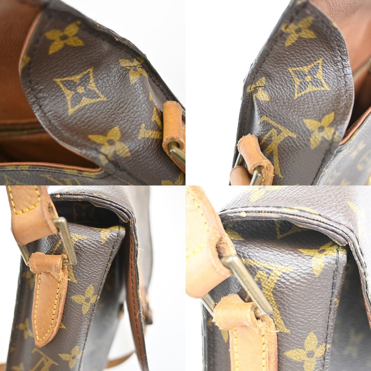 LOUIS VUITTON Saint Cloud GM Shoulder Bag Monogram Leather Brown M51242 36ZA258