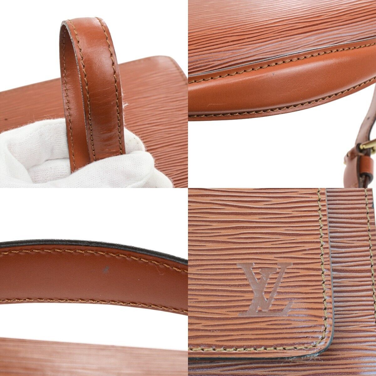 LOUIS VUITTON Monceau 2Way Shoulder Hand Bag Epi Leather Brown M52123 89ED458