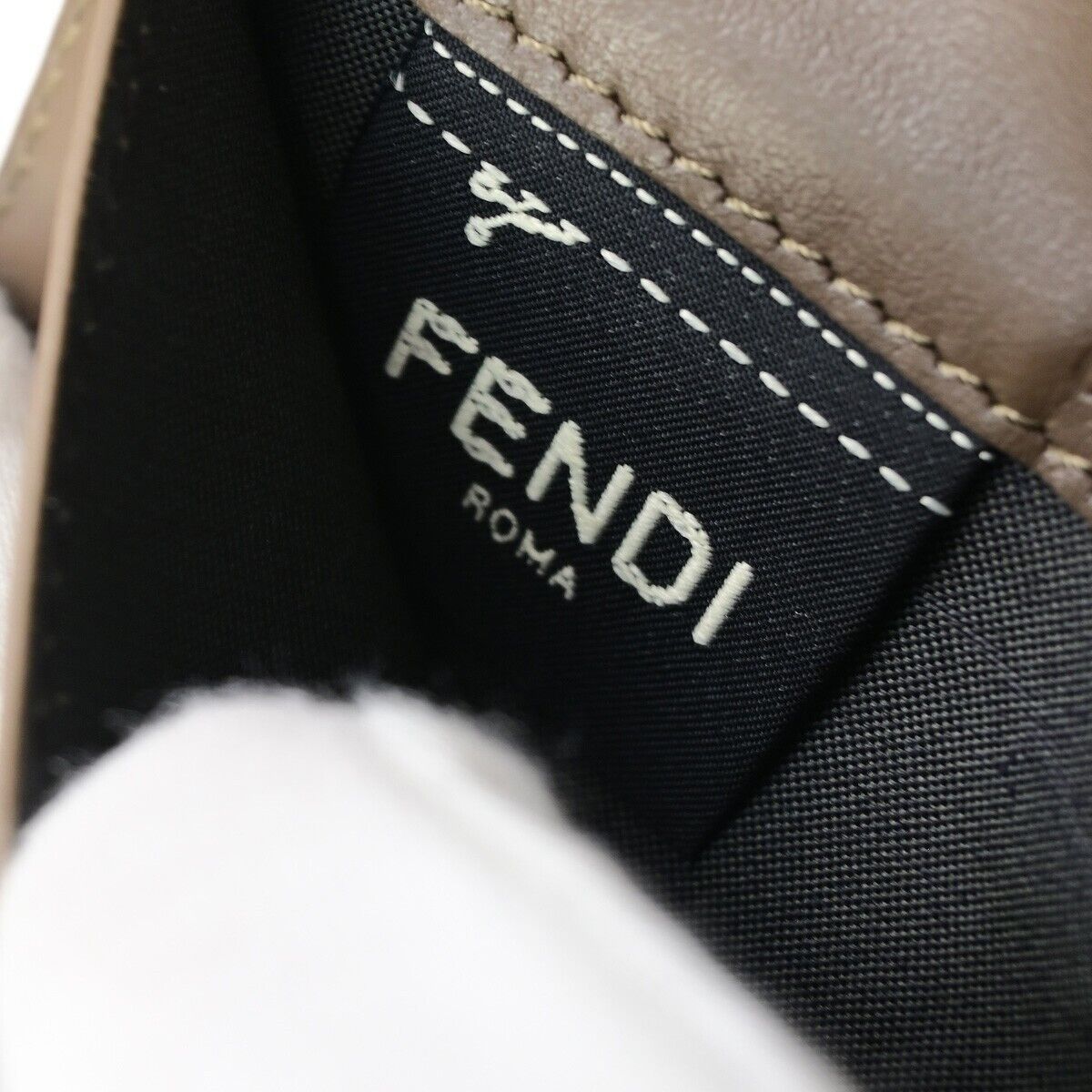 FENDI Logo Zucca Pattern Phone Case iPhone 11 Pro Leather Brown Italy 09SJ441