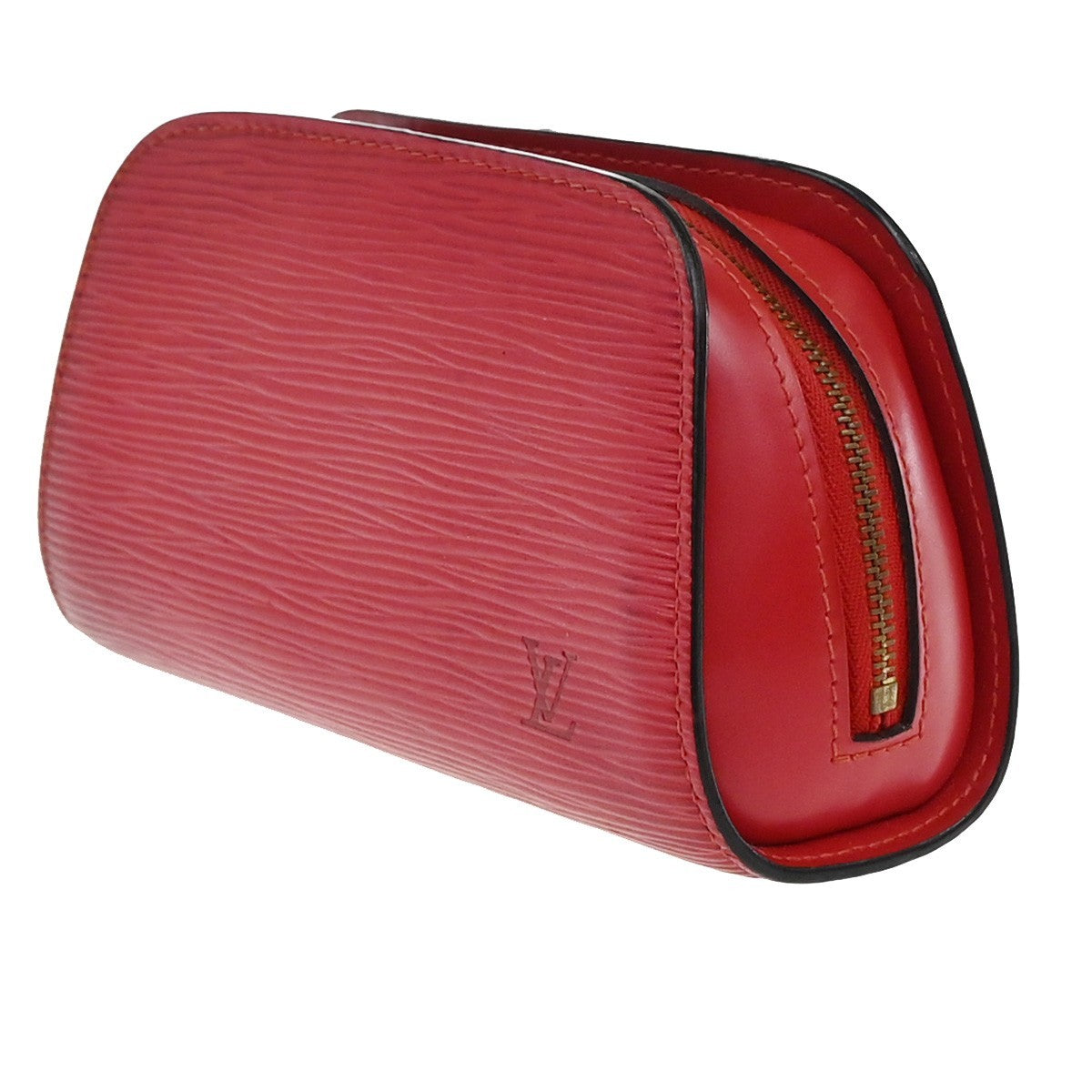 LOUIS VUITTON LV Logo Dauphine PM Pouch Bag Epi Leather Red M48447 02KP604