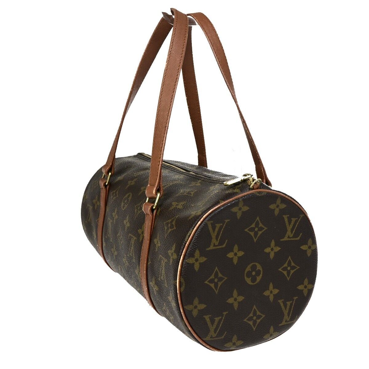 LOUIS VUITTON Logo PAPILLON 30 Hand Bag Monogram Leather Brown M51365 32SJ093