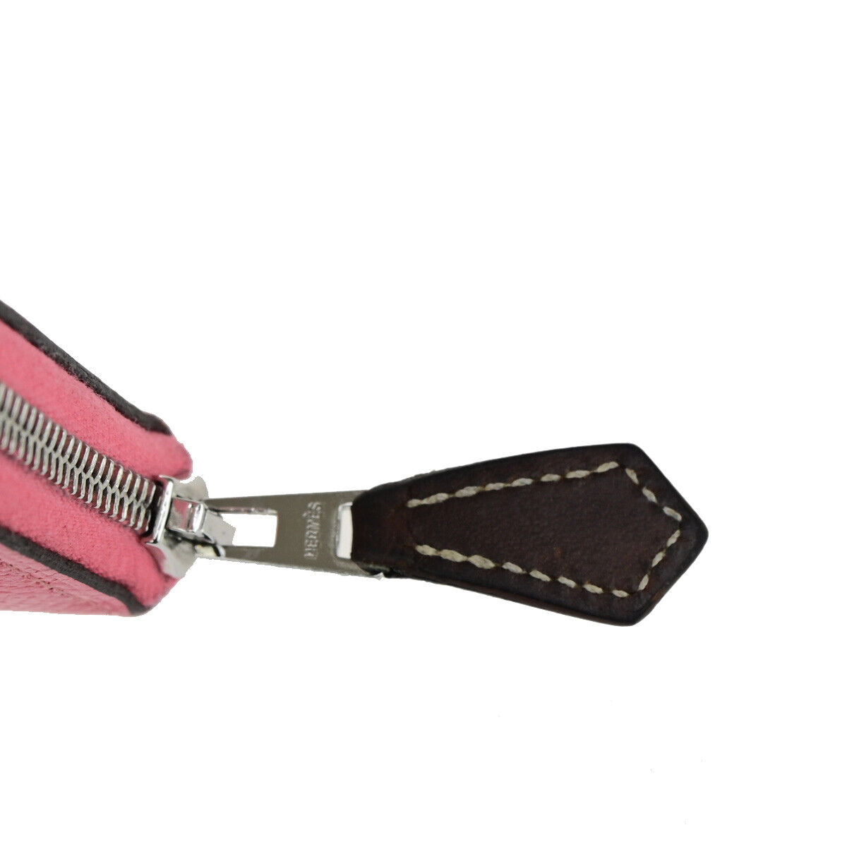 HERMES Azap Classique Long Zipper Wallet Silk In Epsom Rose Azaalee SHW 35YG473