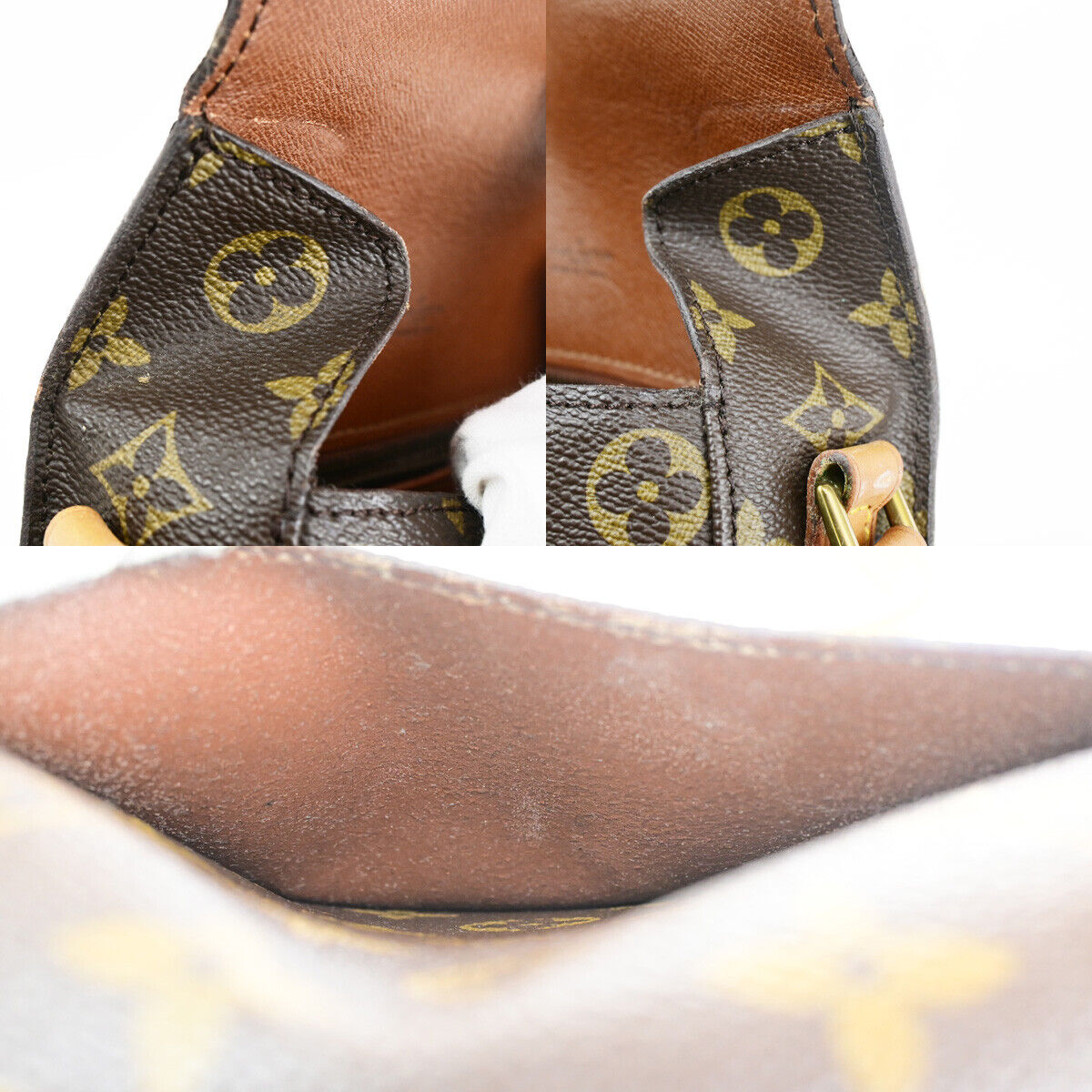 LOUIS VUITTON Saint Cloud MM Shoulder Bag Monogram Leather Brown M51243 80YG517
