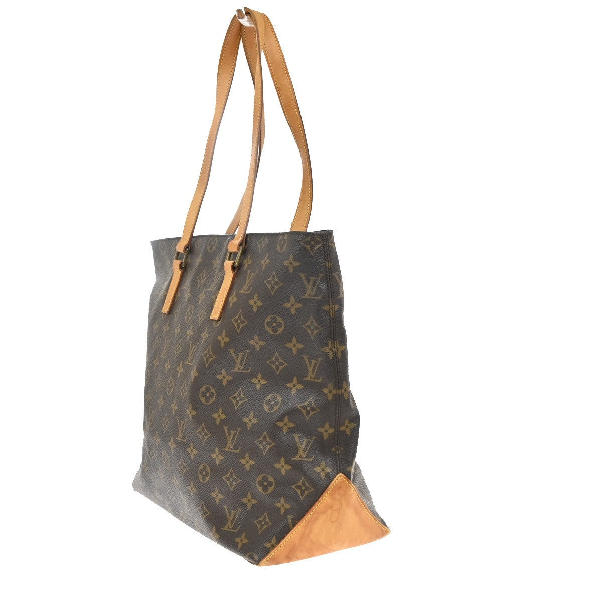 LOUIS VUITTON Cabas Mezzo Shoulder Bag Monogram Leather Brown M51151 77CA804