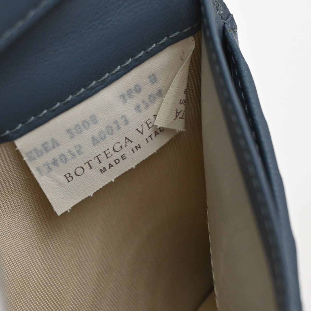 BOTTEGA VENETA Logo Intrecciato Long Bifold Wallet Leather Blue 67KP374