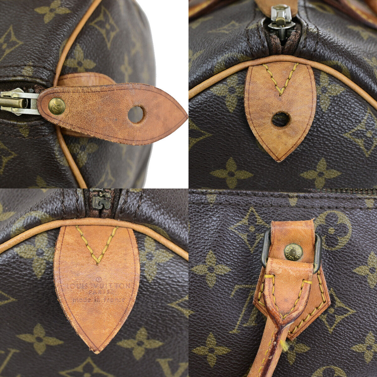 LOUIS VUITTON Speedy 30 Travel Hand Bag Monogram Leather Brown M41526 73SJ490