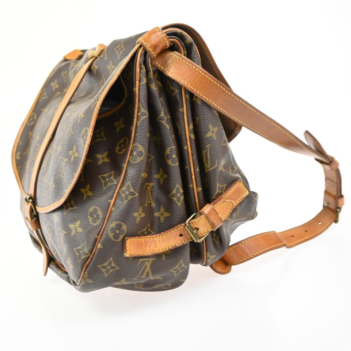 LOUIS VUITTON Saumur 35 Shoulder Bag Monogram Leather BN France M42254 89CA984