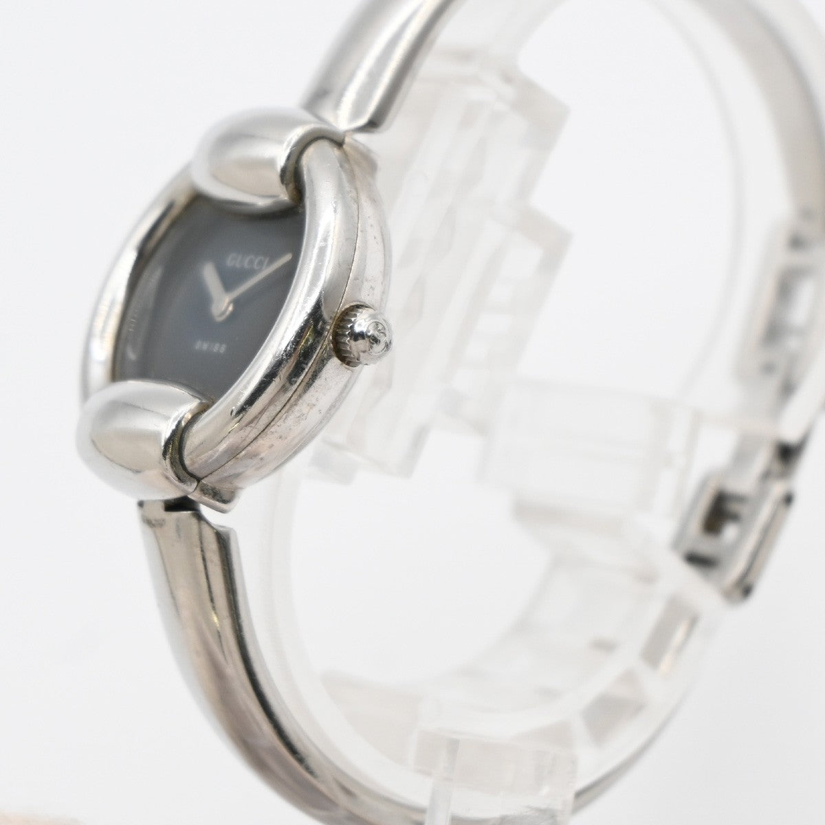 GUCCI 1400L Watch Quartz Bangle Bracelet 25 mm Stainless Steel Silver 02LC586
