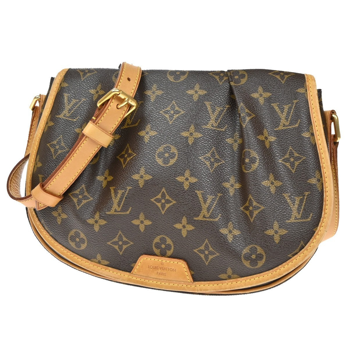 LOUIS VUITTON Menilmontant PM Shoulder Bag Monogram Leather BN M40474 13CA936