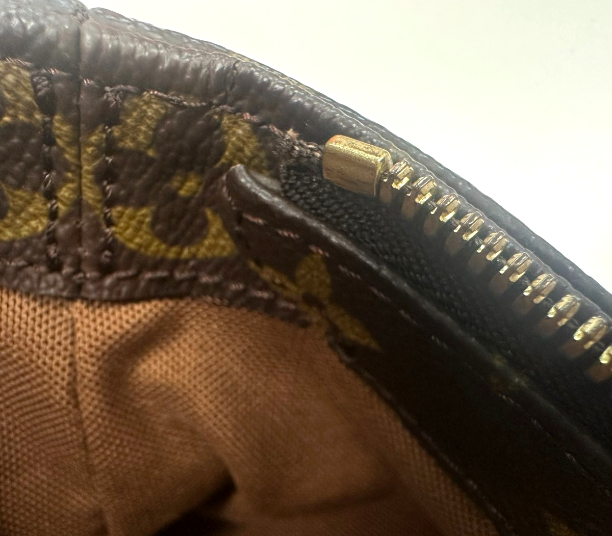 LOUIS VUITTON Cabas Piano Shoulder Bag Monogram Leather Brown M51148 35MA229