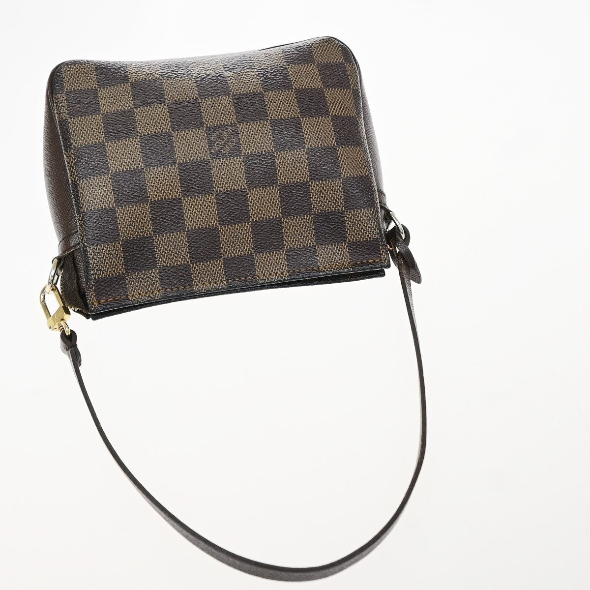 LOUIS VUITTON  Trousse Makeup Hand Bag Damier Ebene Leather Brown N51982 83KD191