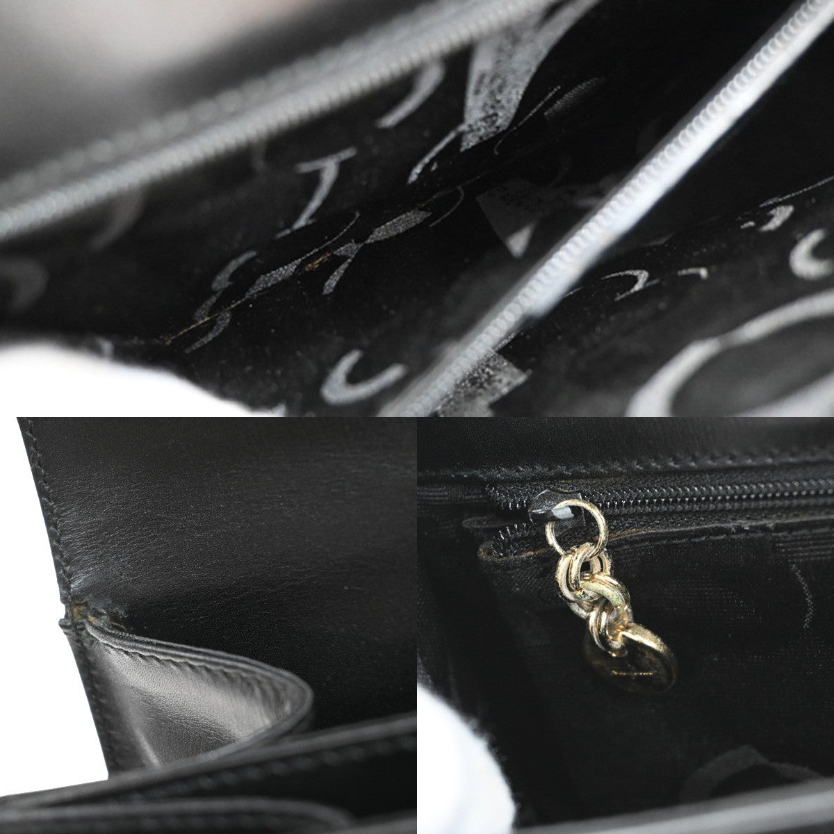 SALVATORE FERRAGAMO Logo Gancini Hand Bag Leather Black GHW Italy 84RF671