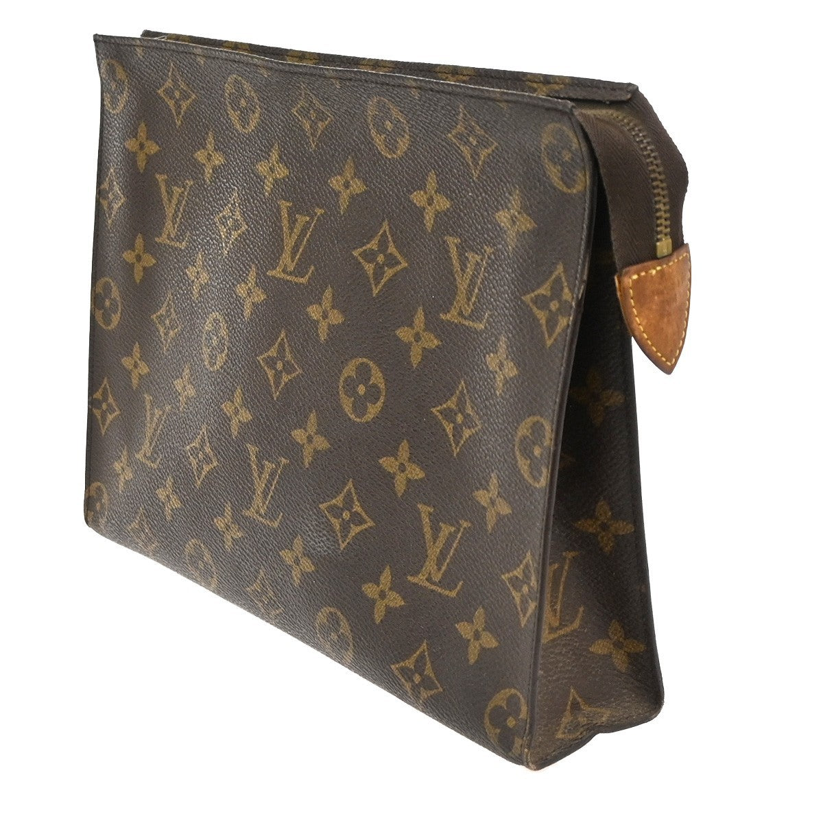 LOUIS VUITTON Poche Toilette 26 Clutch Hand Bag Monogram Leather M47542 02CA763