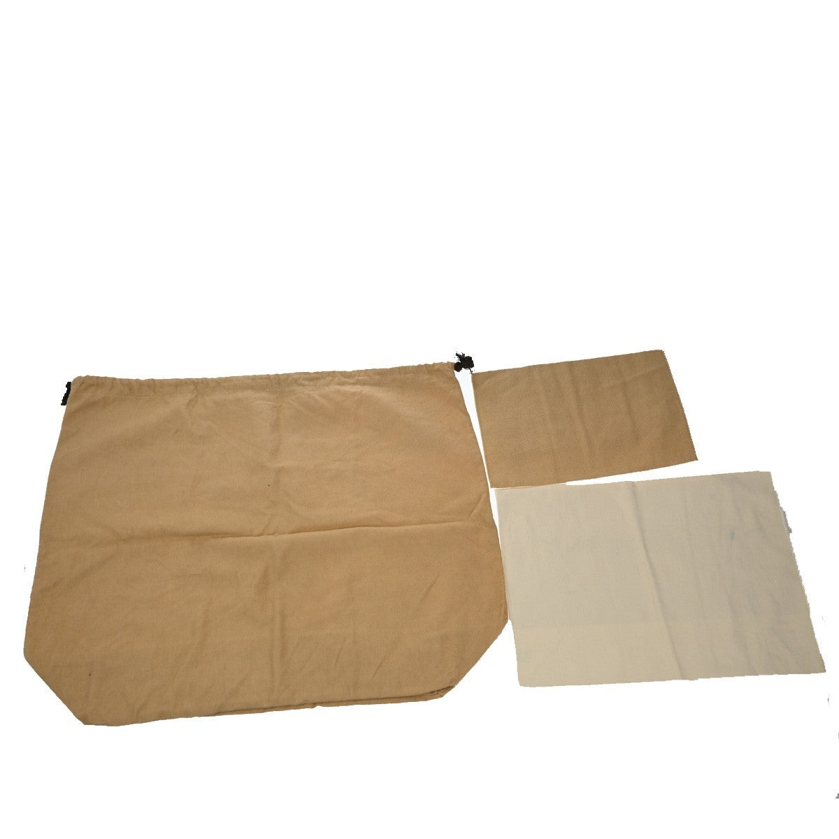 LOUIS VUITTON Logo 10 Set Dust Bag Drawstring Canvas Cotton Beige Brown 03KB470