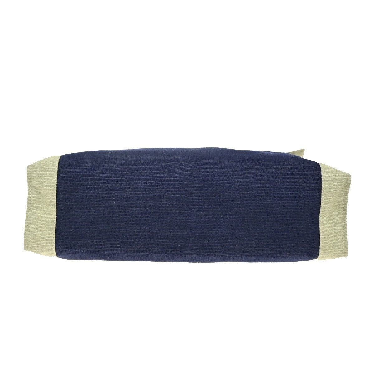 HERMES Logo Tapidocel Clutch Bag Cotton 100% Canvas Blue Beige 68RP137