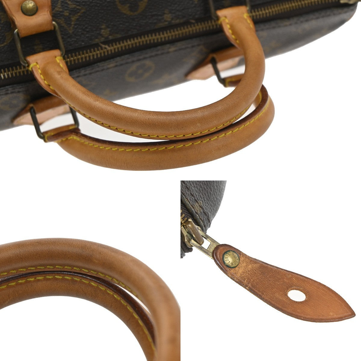 LOUIS VUITTON Speedy 30 Travel Hand Bag Monogram Leather Brown M41526 77EG047