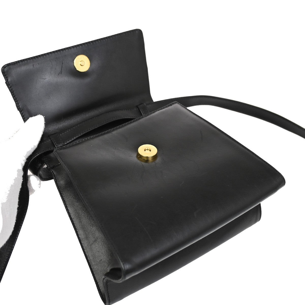 SALVATORE FERRAGAMO Vara Mini 2Way Shoulder Bag Leather Black GHW Italy 30DA236