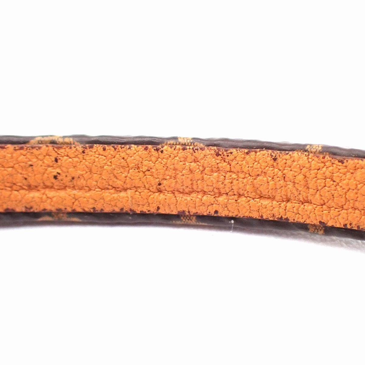 LOUIS VUITTON LV Logo Yummy Bracelet Monogram Leather Brown GHW M6435F 05EG106