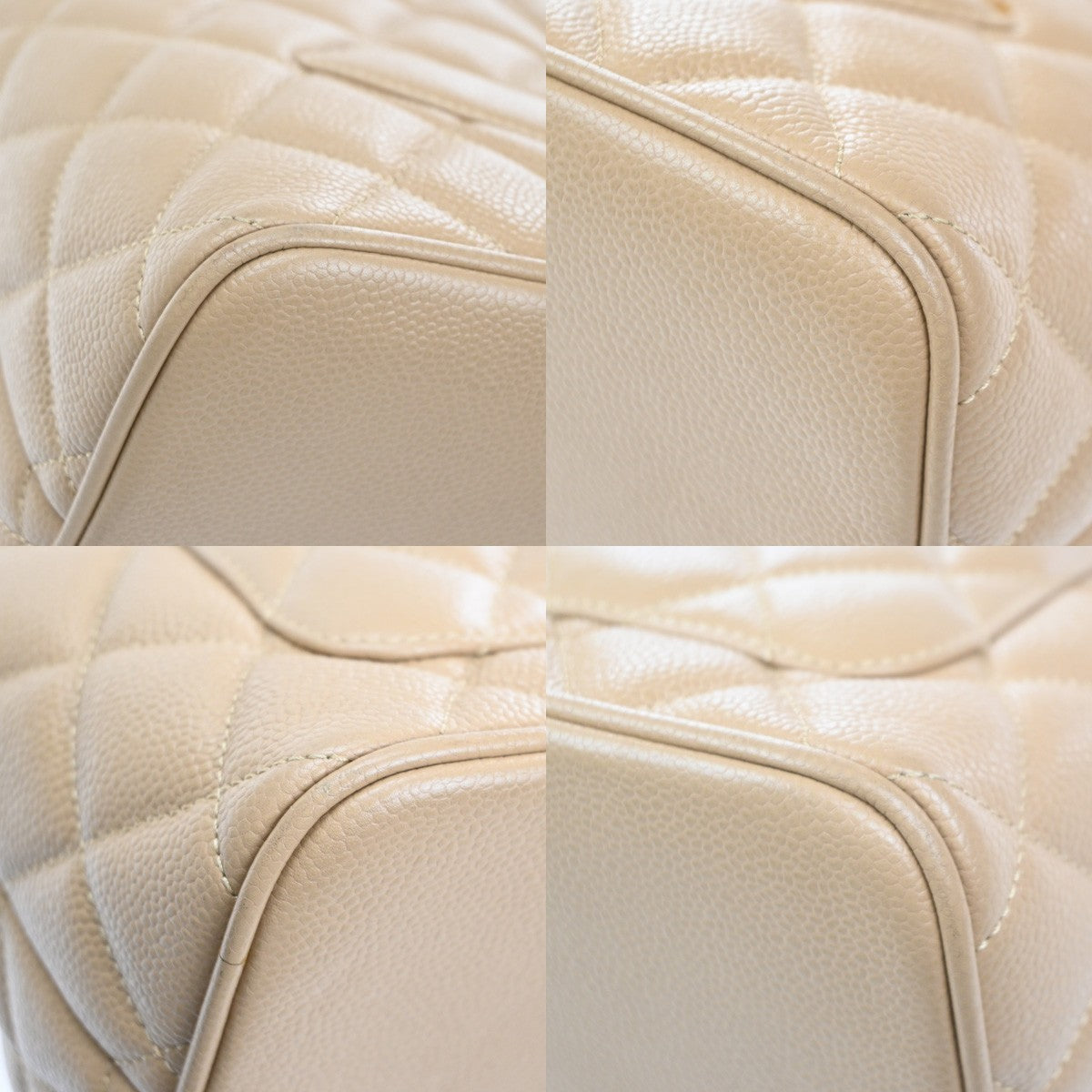 CHANEL CC Matelasse Shoulder Hand Bag Grained Calfskin Leather BE Italy 369RL781