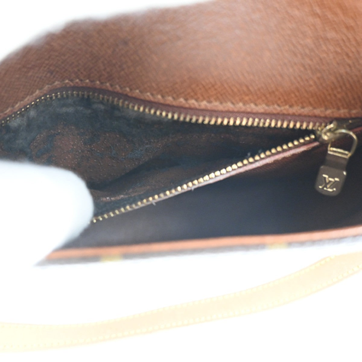 LOUIS VUITTON Saint Cloud MM Shoulder Bag Monogram Leather Brown M51243 81CA682