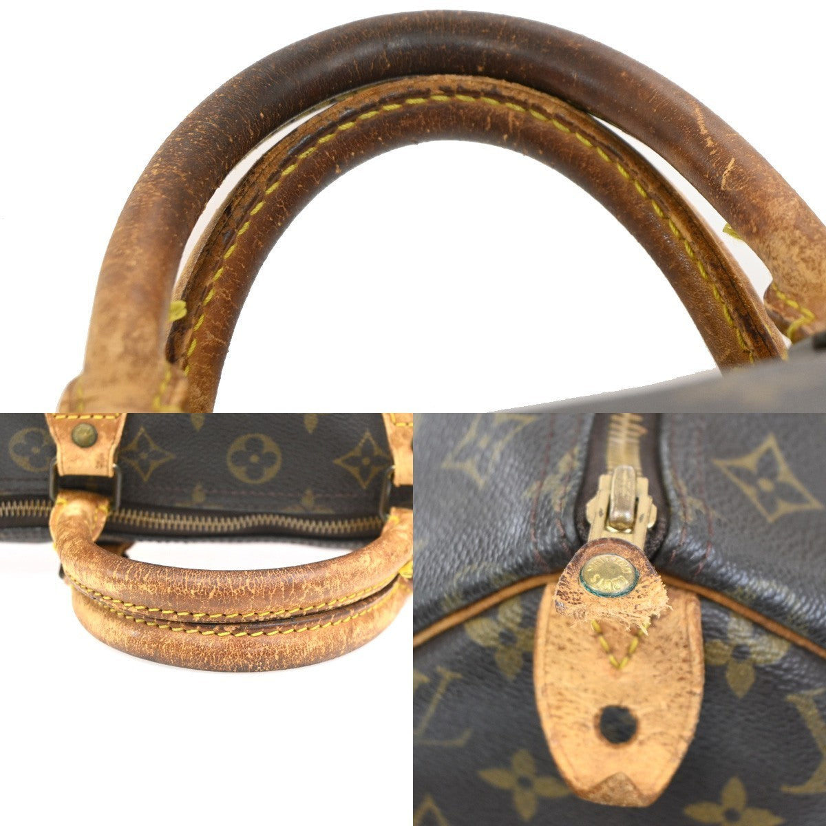LOUIS VUITTON Speedy 30 Travel Hand Bag Monogram Leather Brown M41526  70PA010