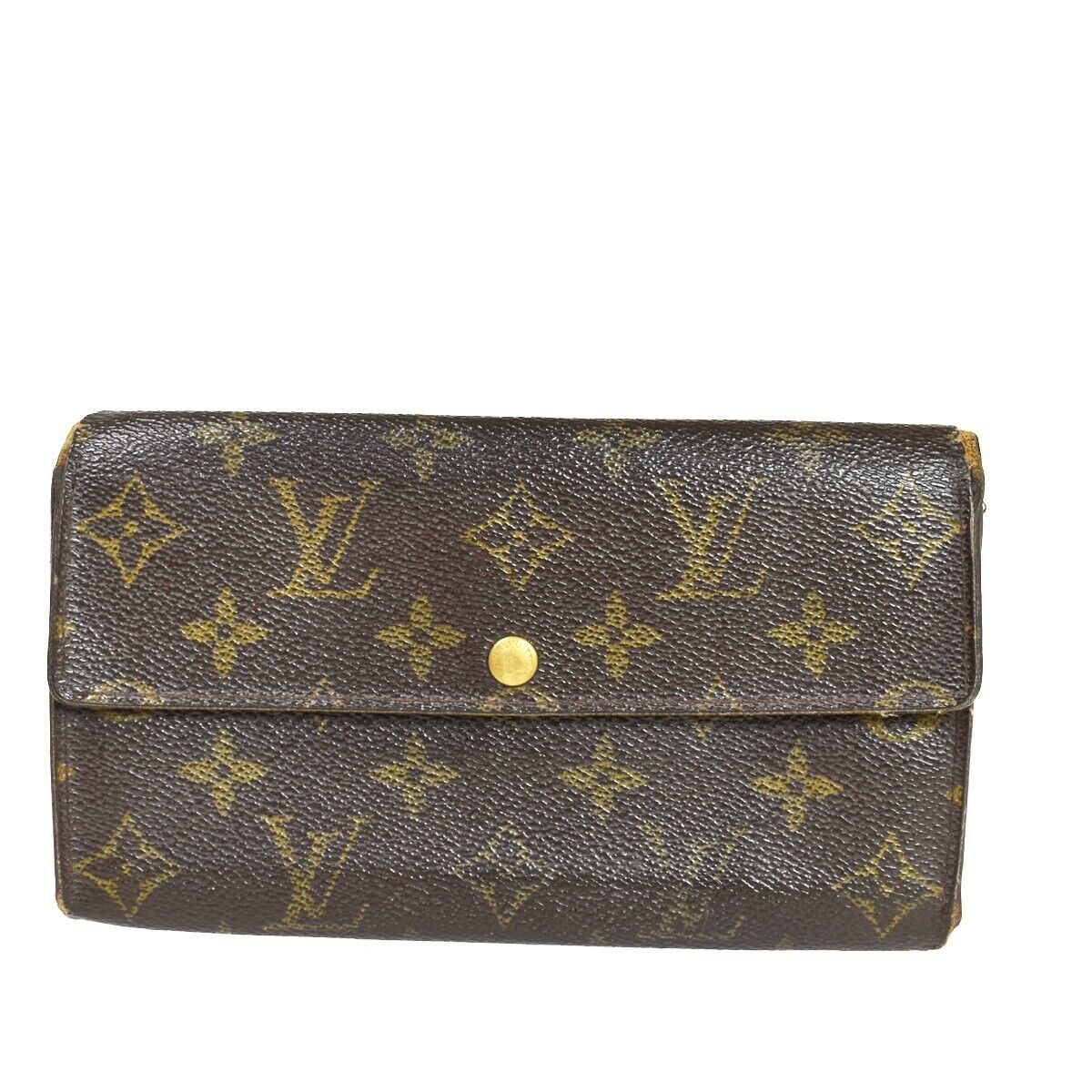 LOUIS VUITTON 5 Set Long Wallet Purse Monogram Matte Taiga Leather Brown 61GA567