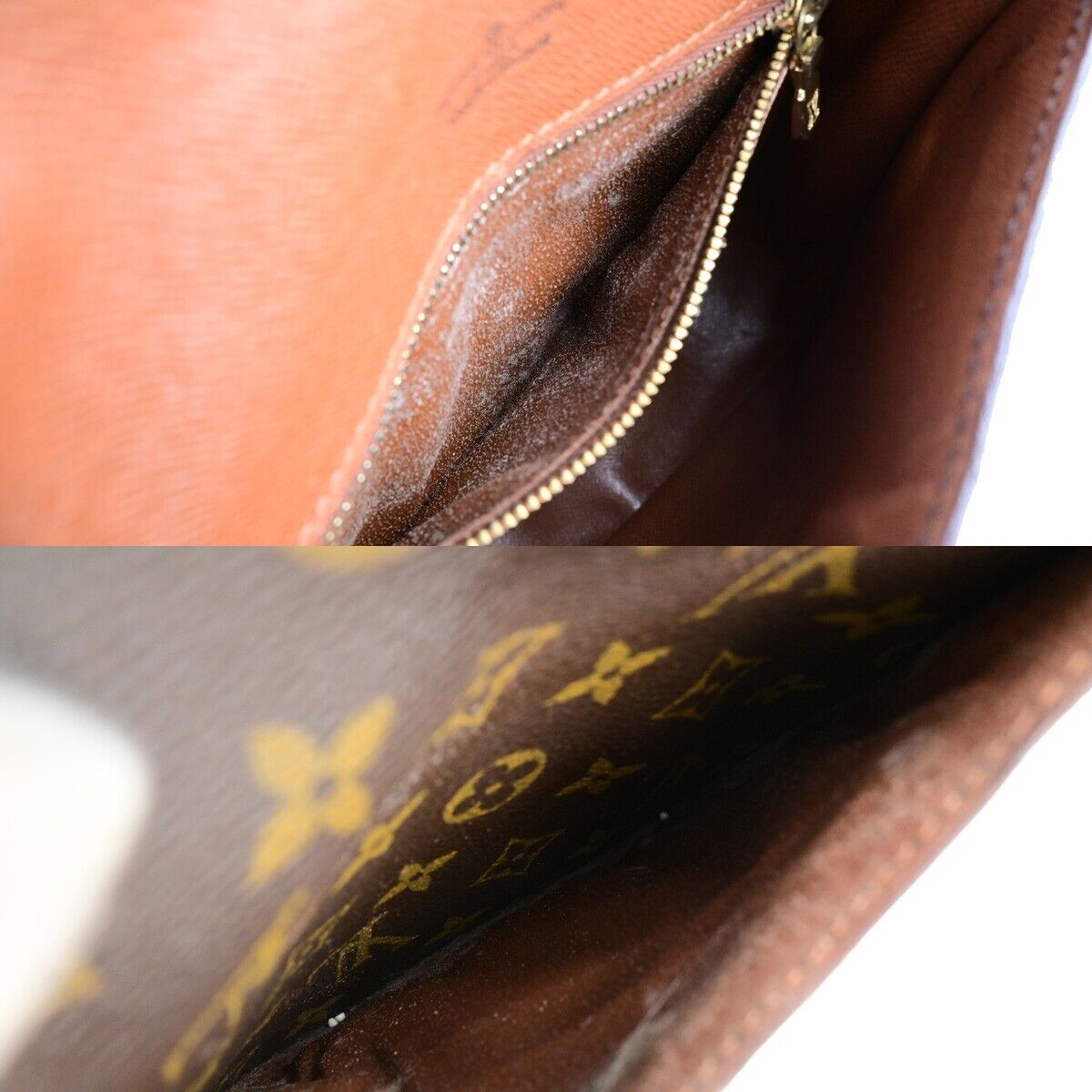 LOUIS VUITTON Saint Cloud MM Shoulder Bag Monogram Leather Brown M51243 36EC902