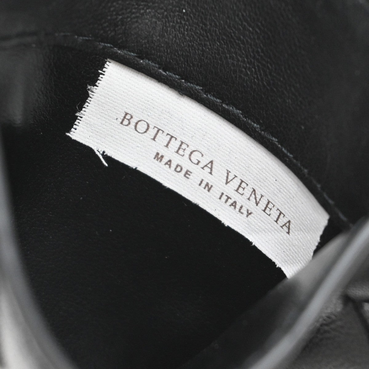 BOTTEGA VENETA Logo Intrecciato Coin Case Wallet Leather Black Italy 65EF860