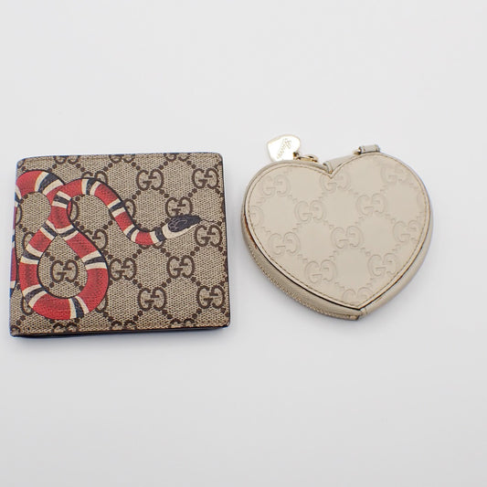 15.Live GUCCI 2 Set Coin Wallet Guccissima KingSnake Supreme Leather 02KB785