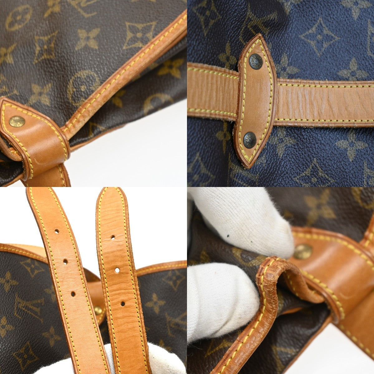 LOUIS VUITTON Saumur 35 Shoulder Bag Monogram Leather BN France M42254 72SA087