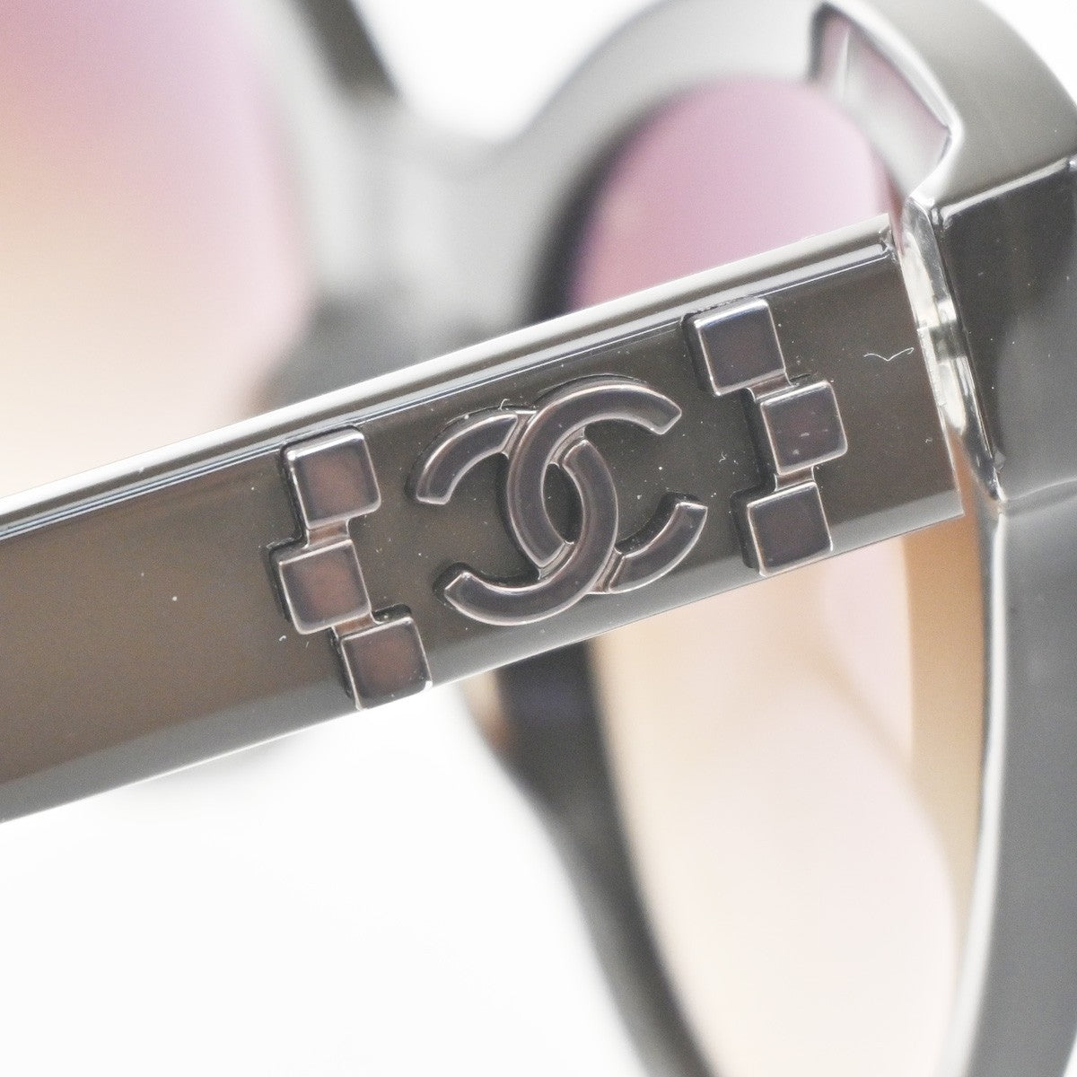 CHANEL CC Logo Sunglasses Eye Were Plastic Metal Brown Italy 5315-A 62RL992