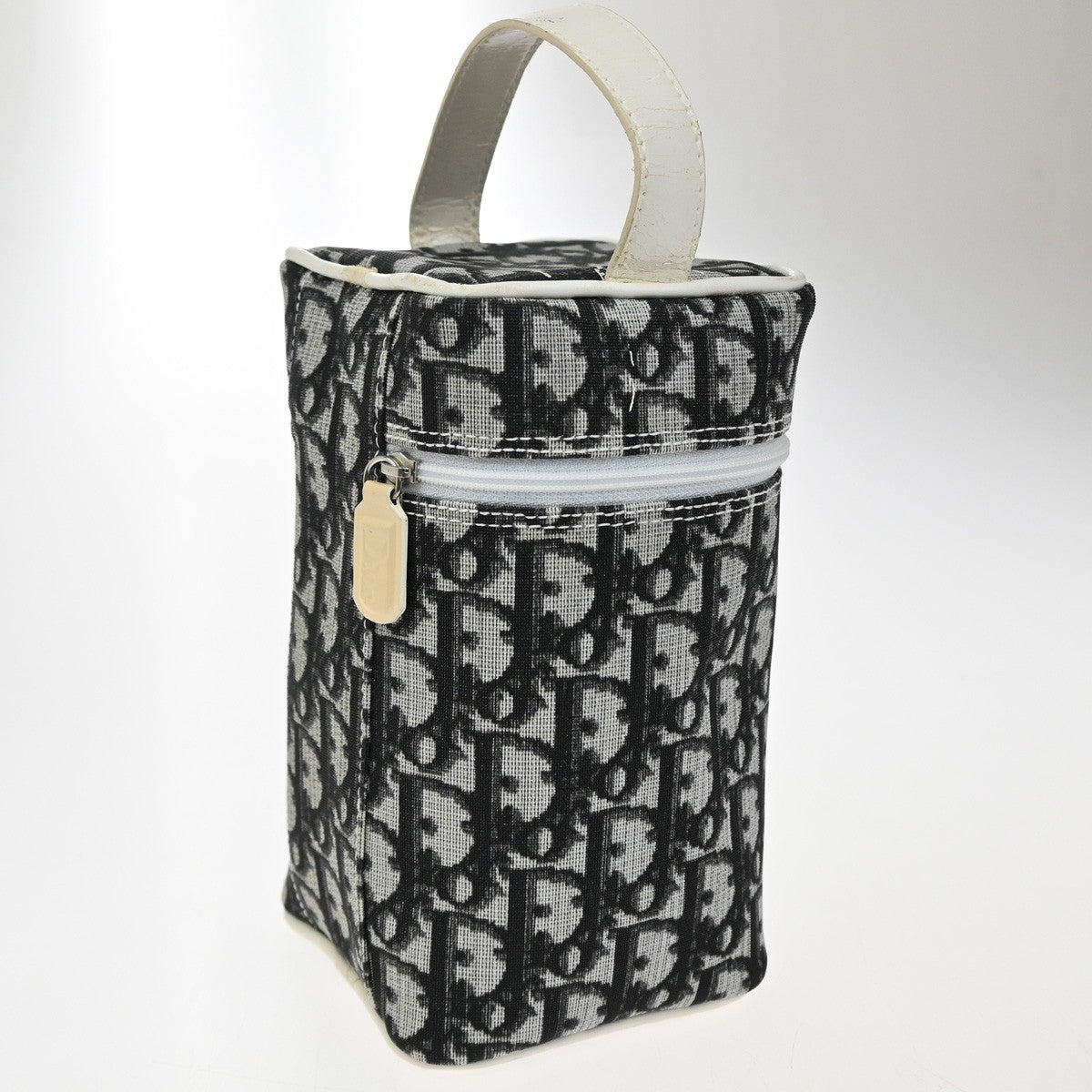 CHRISTIAN DIOR Trotter Pattern Hand Bag Coating Canvas Patent Leather 69KP118