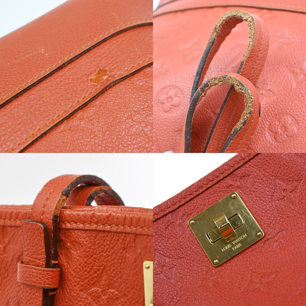 LOUIS VUITTON Citadin PM Shoulder Bag Monogram Empreinte Red M40556 82KP499