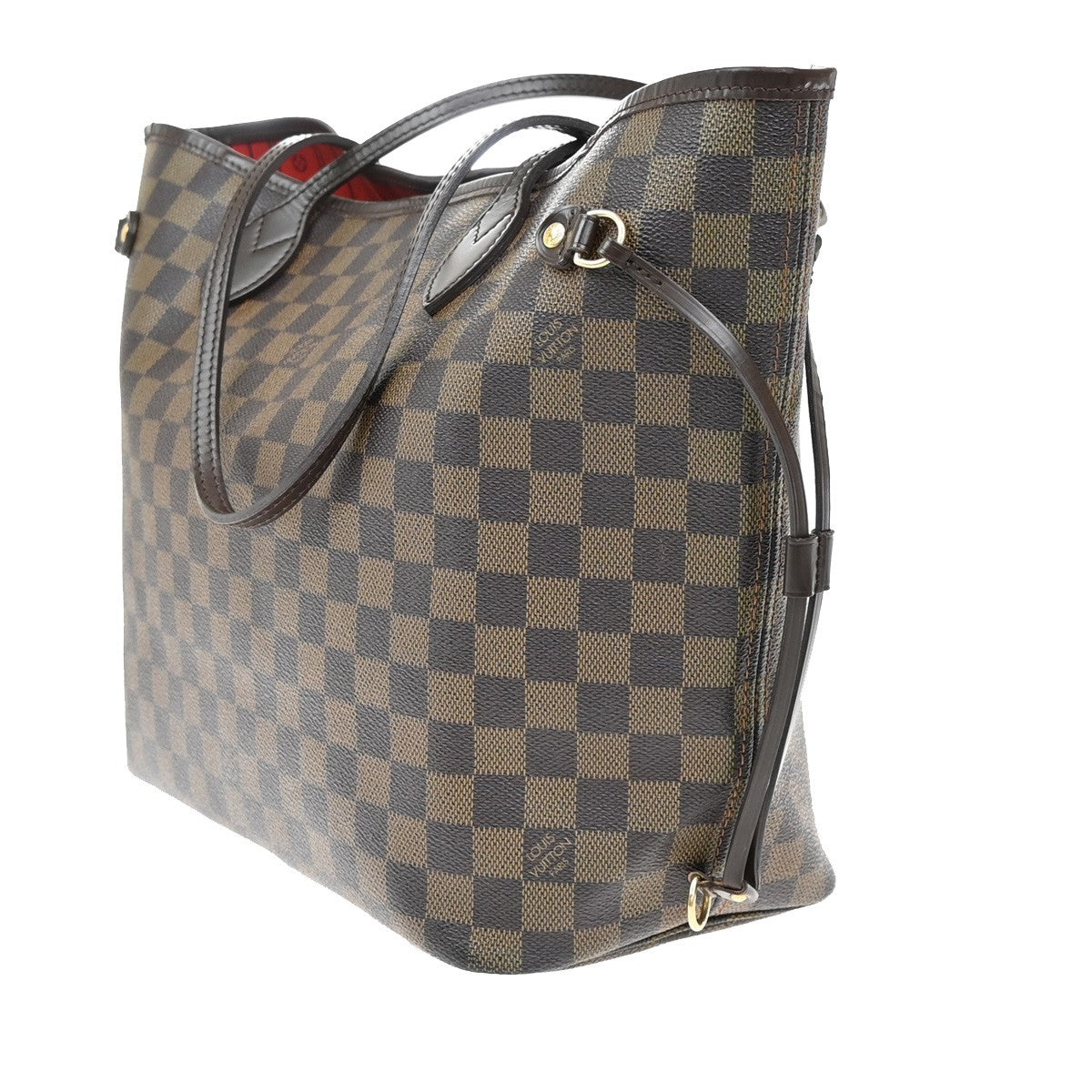 LOUIS VUITTON Neverfull MM Shoulder Bag Damier Ebene Leather BN N51105 94KB305