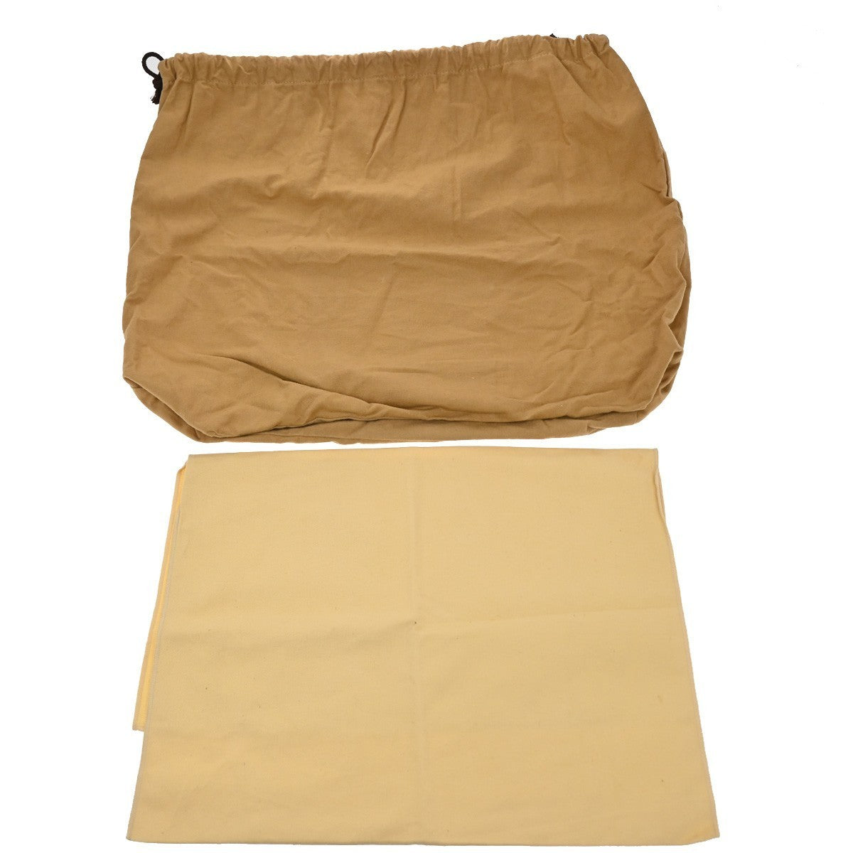 LOUIS VUITTON Logo 10 Set Dust Bag Drawstring Canvas Cotton Beige Brown 09KC113