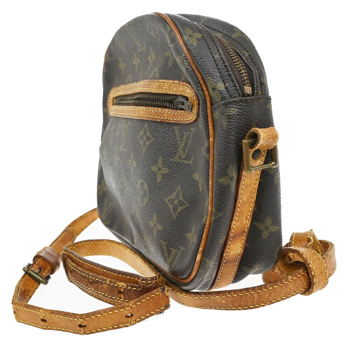 LOUIS VUITTON Senlis Shoulder Bag Monogram Leather Brown France M51222 05KB695