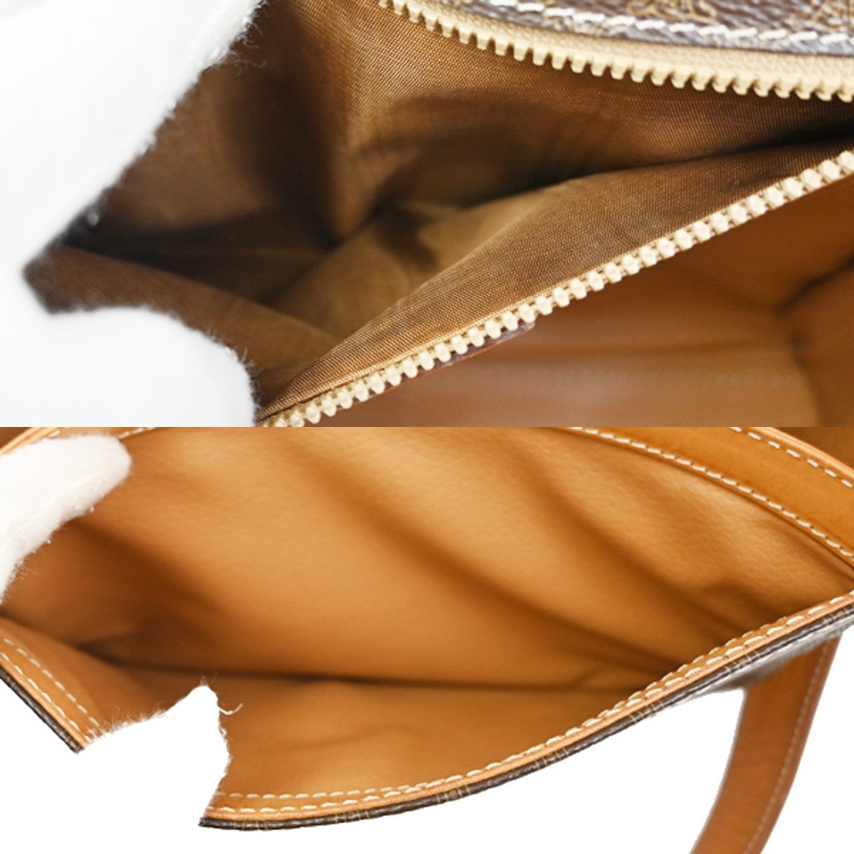 CELINE Macadam Circle Logo Shoulder Bag PVC Leather Brown GHW 88TA110