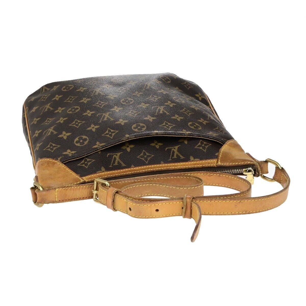 LOUIS VUITTON Odeon MM Shoulder Bag Monogram Leather Brown France M56389 83ED232