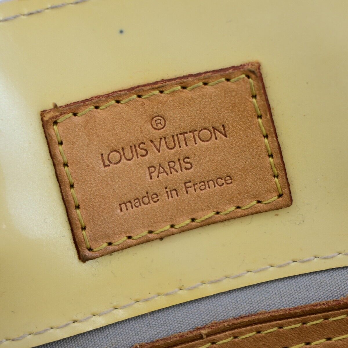 LOUIS VUITTON LV Lead PM Hand Bag Monogram Vernis Leather Perle M91336 05EB371