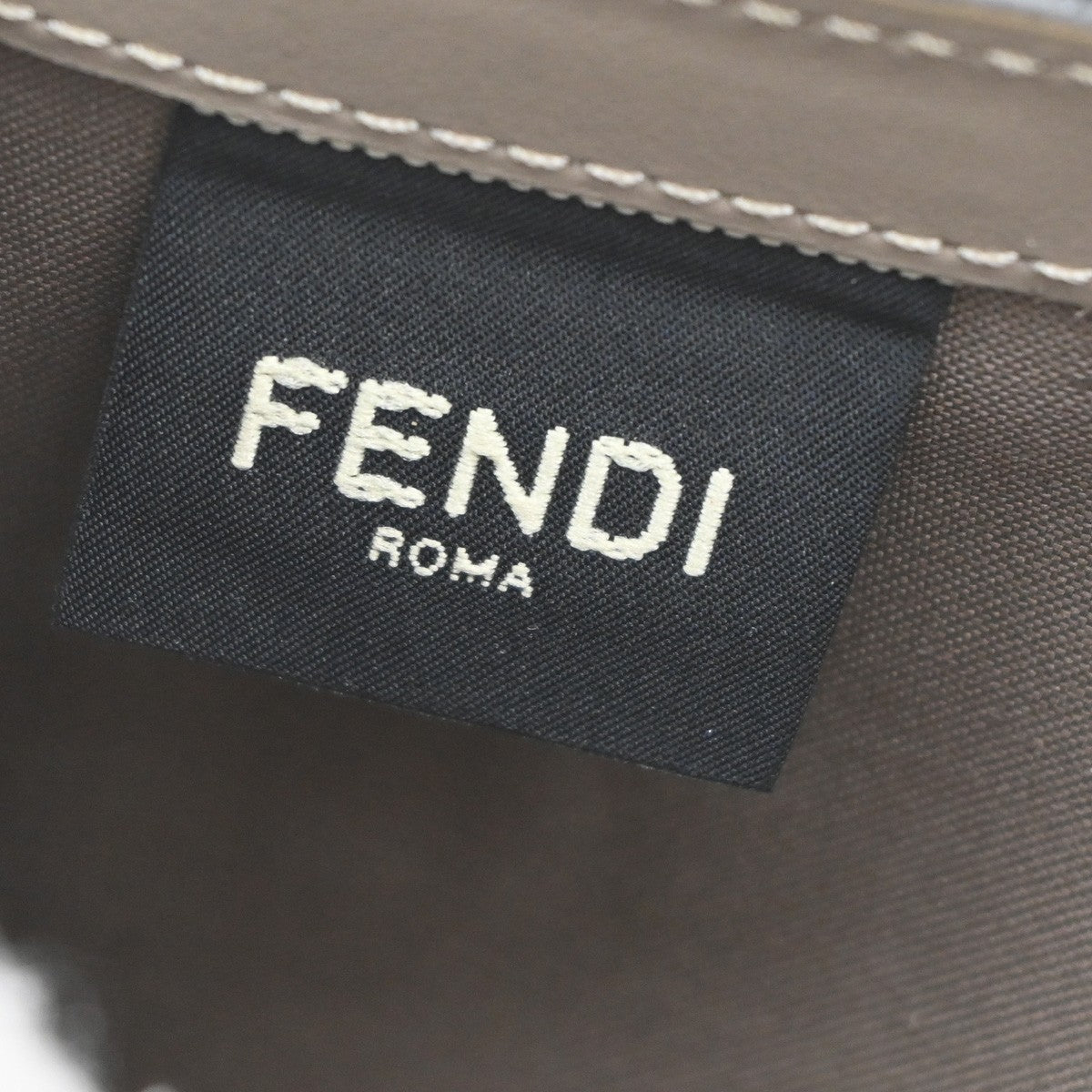 FENDI Logo F is Bifold Compact Wallet Leather Gray GHW Italy 65EG184
