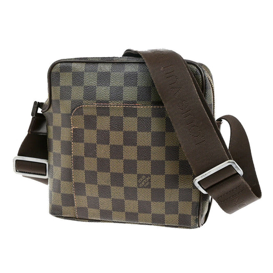 LOUIS VUITTON Olav PM Shoulder Bag Damier Ebene Leather Brown N41442 31YG510