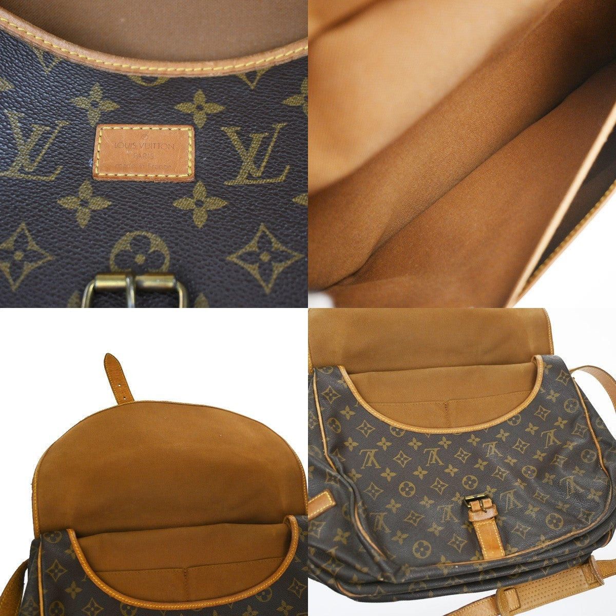 LOUIS VUITTON Saumur 35 Shoulder Bag Monogram Leather BN France M42254 67MA656